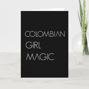 Carte Magie de fille colombienne Femme colombienne