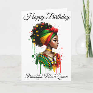 Carte Magie de fille noire Anniversaire Sœur Mélanine Fe