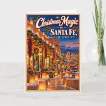Magie de Noël à Santa Fe Nouveau-Mexique Vintage