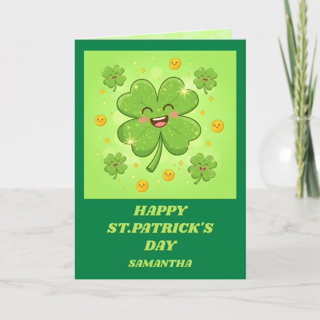 Carte Magie du Trèfle de la Saint-Patrick (Devant)