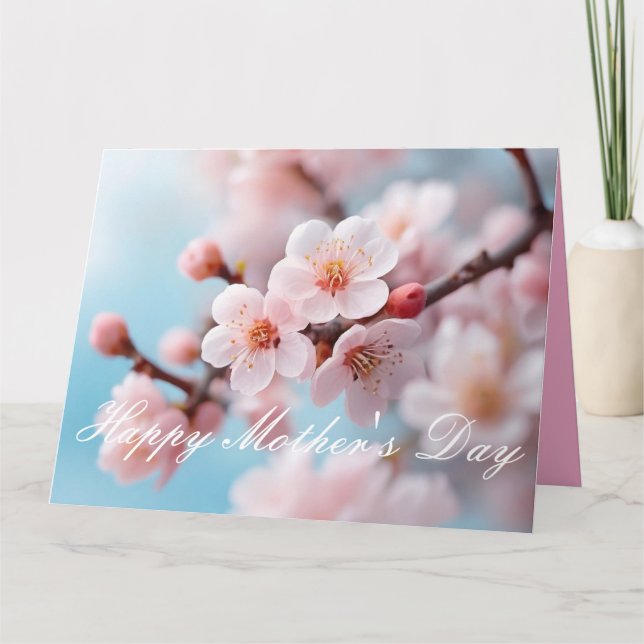 Carte Magie en fleurs roses (Devant)