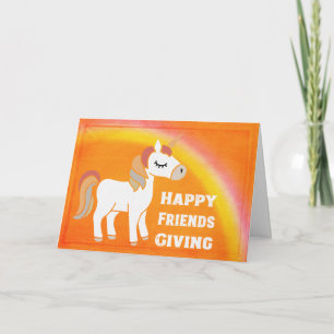 Carte Magie Mystical Happy Friendsgiving Unicorn