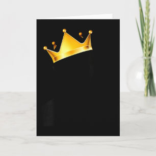 Carte Magie royale noire pour femmes avec couronne dorée