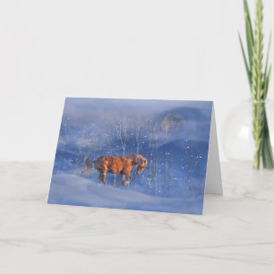 Carte magique Cheval et Vacances de Neige