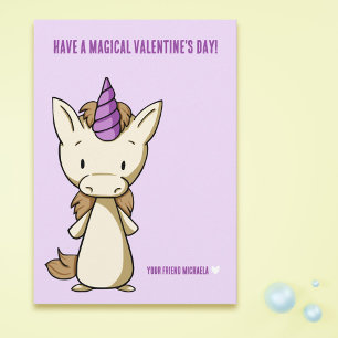 Carte Magique Saint-Valentin Licorne 