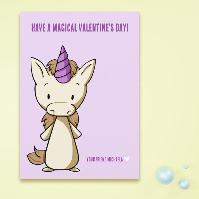 Carte Magique Saint-Valentin Licorne  (Créateur téléchargé)