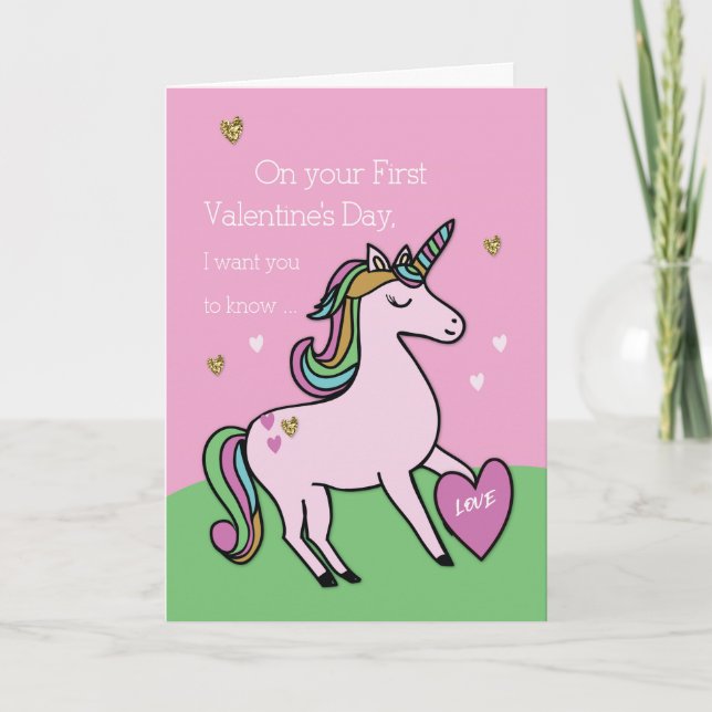 Carte Magique Unicorn Premier Saint Valentin (Devant)