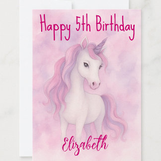 Carte Magique Unicorn voeux d'anniversaire