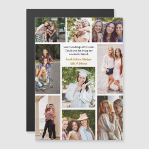 Carte Magnet de collage d'amis personnalisés