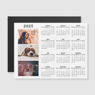 Carte Magnet de collection photo Calendrier 3 2025