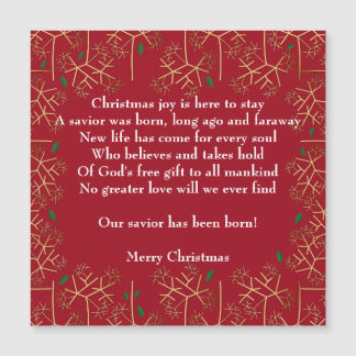 Carte Magnet de Noël Joy
