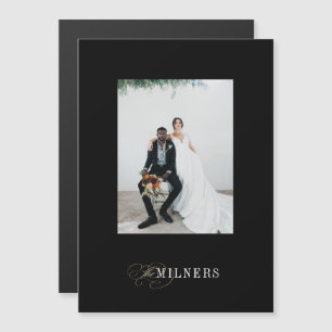 Carte Magnet photo minimaliste Black Elégant