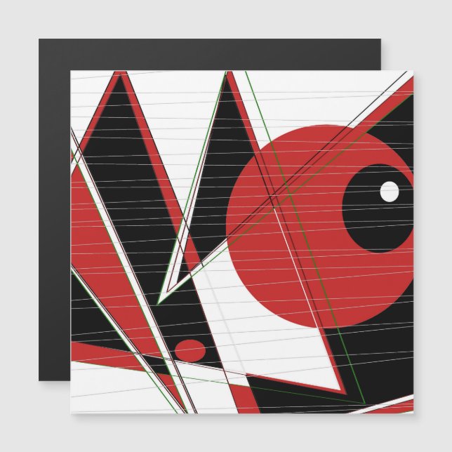 Carte magnétique à oeil rouge (Devant / Derrière)