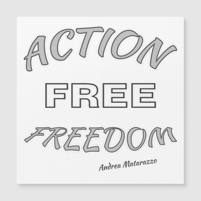 Carte magnétique Action Free Freedom (Devant)