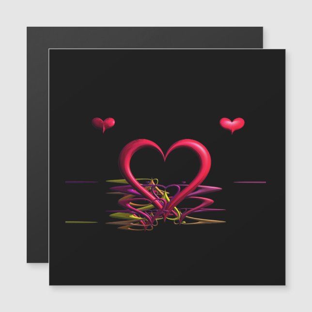 Carte magnétique Amour dans les ténèbres (Devant / Derrière)
