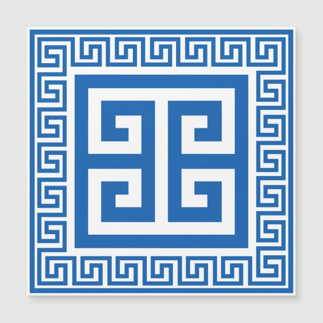 Carte magnétique bleue et blanche de Motif de clé  (Devant)