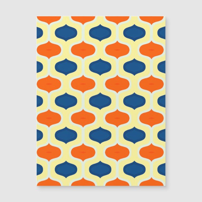 Carte magnétique Blue and Orange Mod Revival (Devant)