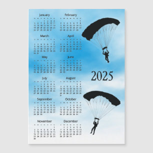 Carte magnétique Calendrier 2025 Skydiving Design