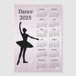 Carte magnétique Calendrier Danse 2025