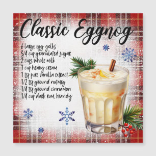 Carte magnétique classique de la recette Eggnog