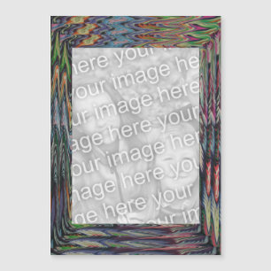 Carte magnétique - Couleurs froides Modèle de cadr