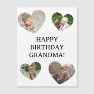 Carte magnétique d'anniversaire avec un collage de