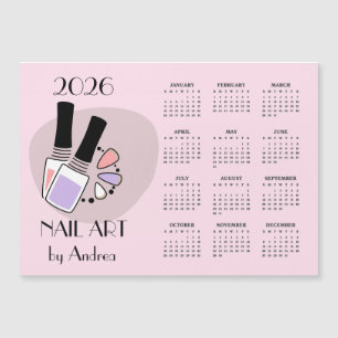 Carte magnétique de calendrier de design d'art des
