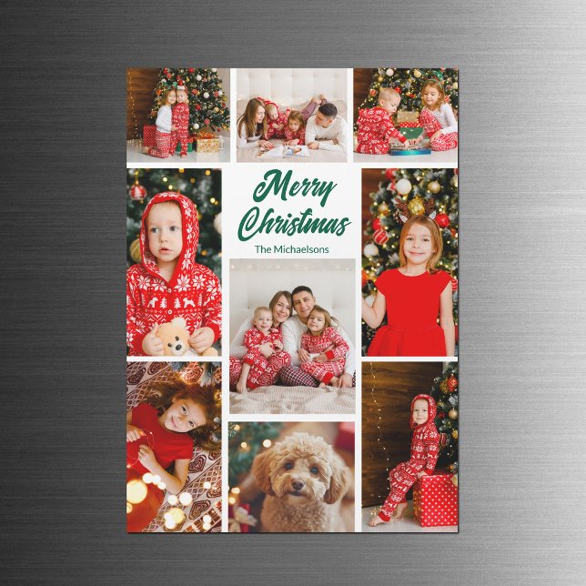 Carte magnétique de collage de photos de Noël avec (Créateur téléchargé)