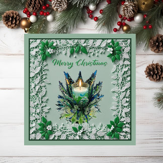 Carte magnétique de la bougie de Noël