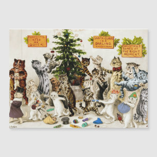 Carte magnétique de la fête de Noël des chats de L