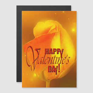 Carte magnétique de la Saint Valentin Rouge jaune