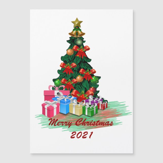 Carte magnétique de l'arbre de Noël (Devant)