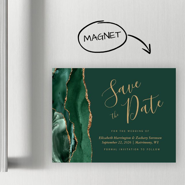 Carte magnétique de mariage à save the date en Aga (Créateur téléchargé)