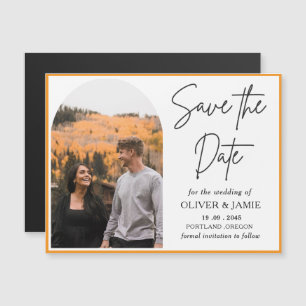 Carte magnétique de mariage 'Save the Date' sur le