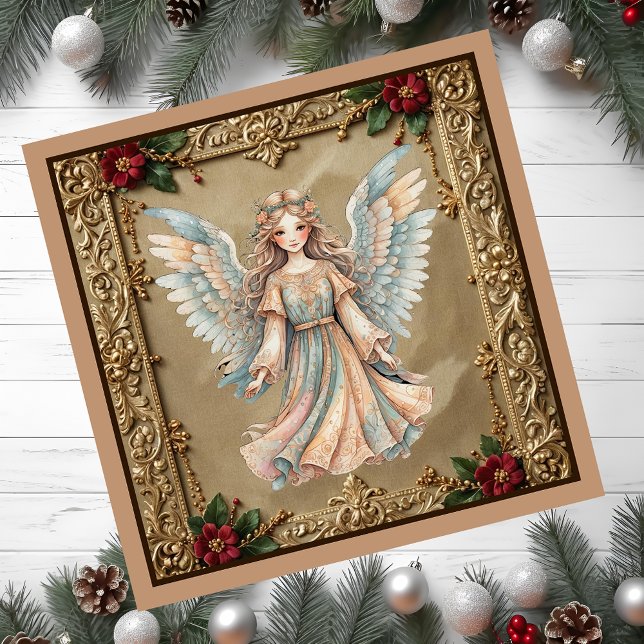 Carte magnétique de Noël Angel encadrée (Christmas angel)
