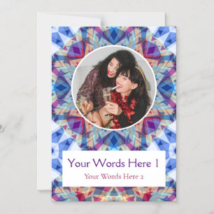 Carte magnétique de Noël Etoile bleue hiver person