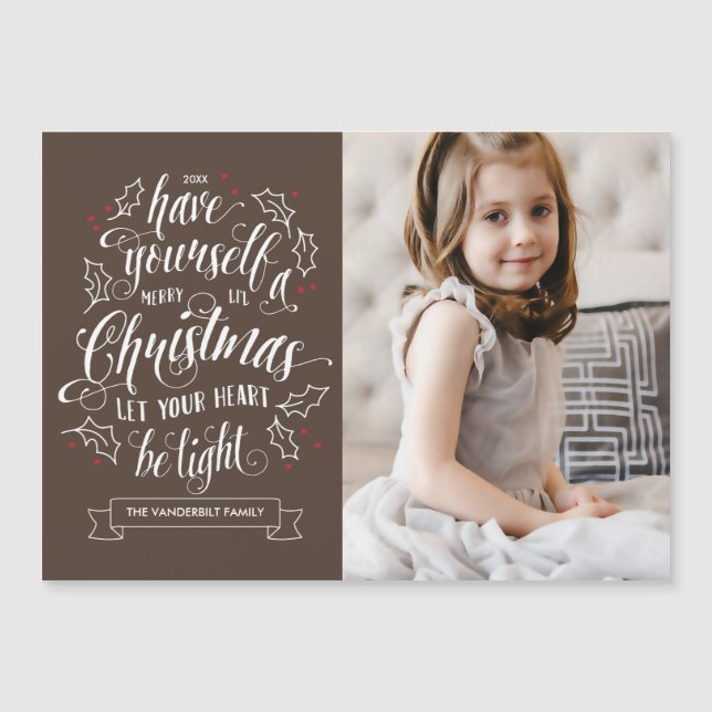 Carte magnétique de Noël Joyeux Li (Devant)