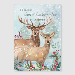 Carte magnétique de Noël, Soeur et Frère en Droit