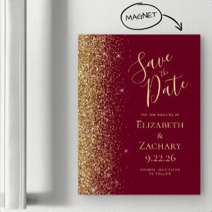 Carte magnétique de sauvegarde de date de mariage 