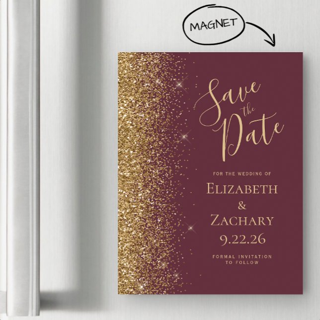 Carte magnétique de sauvegarde de date de mariage  (Créateur téléchargé)