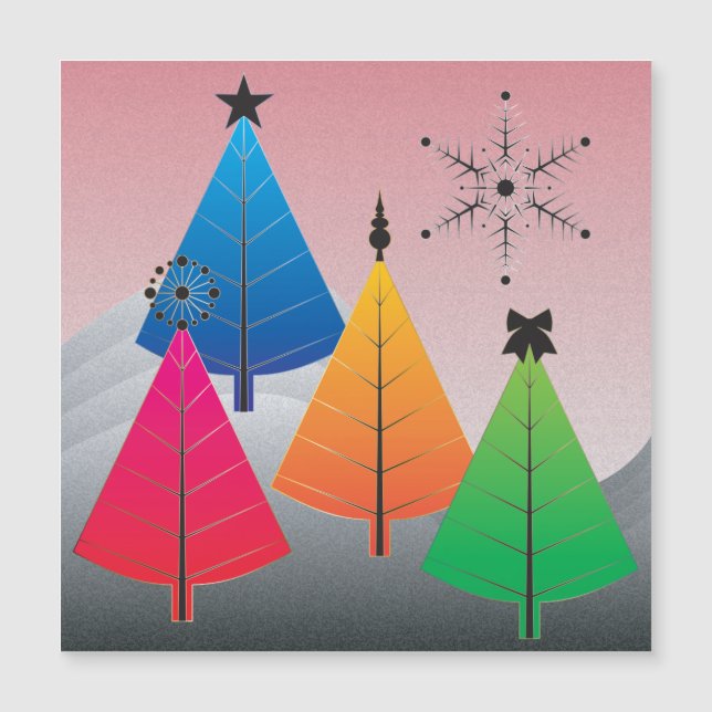 Carte magnétique des arbres de Noël (Devant)