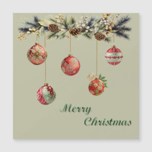 Carte magnétique des boules de Noël