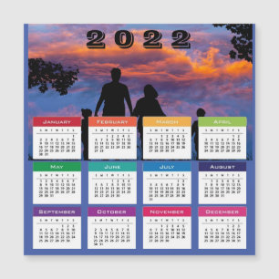 Carte magnétique du calendrier familial 2022