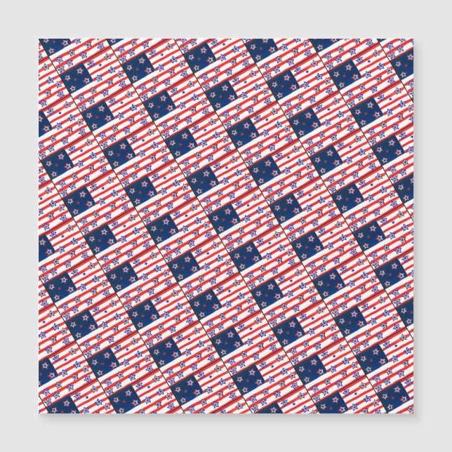 Carte magnétique du drapeau américain (Devant)