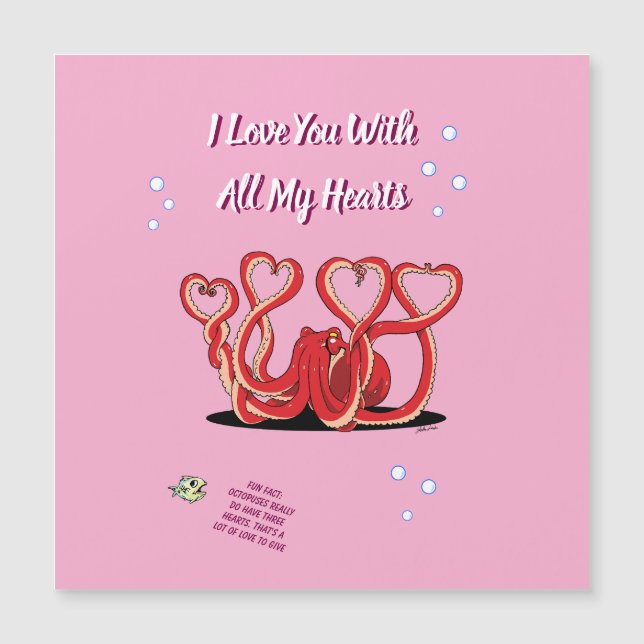 Carte magnétique du jour de la Saint-Valentin Octo (Devant)