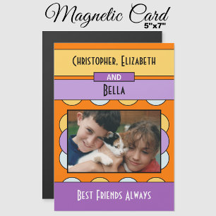 Carte magnétique du réfrigérateur orange photo Amo