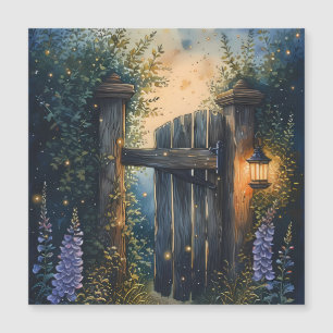 Carte magnétique Enchanted Garden Gate Firefly Sky