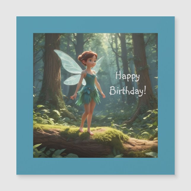 Carte magnétique Fée dans la Forêt (Devant)