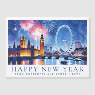 Carte magnétique Feux d'artifice du Nouvel An à Lo