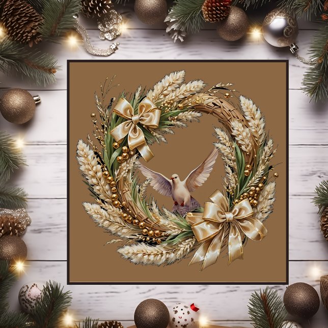 Carte magnétique Grass Christmas Wreath (Magnetic Christmas Wreaths )